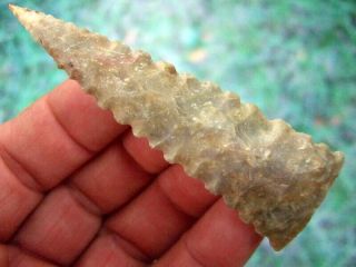 Fine 3 1/2 inch G10,  Kentucky Fort Ancient Triangular Point with Arrowheads 2