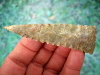 Fine 3 1/2 inch G10,  Kentucky Fort Ancient Triangular Point with Arrowheads 3