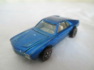 Old 1968 Redline Hot Wheels Blue Amx Custom Vintage Toy Car