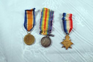 Canada WW1 Medal Group of 3 Pte G.  Yule A.  S.  C.  B376 2
