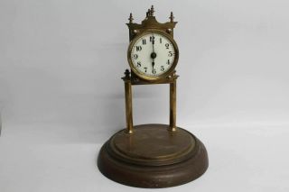 Vintage 400 Day Bronze Anniversary Torsion Clock Dial Movement Antique 1900s