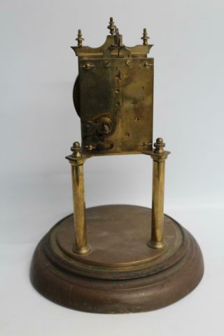 Vintage 400 Day Bronze Anniversary Torsion Clock Dial Movement Antique 1900s 6