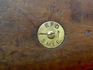 Brass Stock Id Disc For British Smle No1.  303 Lee - Enfield Rifle Butt Stock
