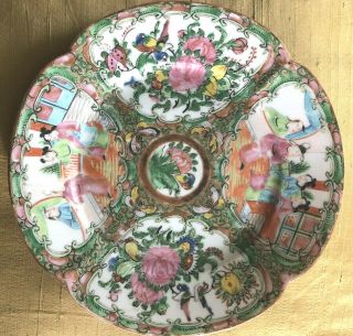 Antique Chinese Rose Medallion Plate Famille 8 3/4 "