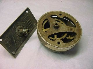 1 antique brass victorian twist turn mechanism door bell knob and bell 4