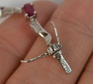 18 Carat White Gold Ruby and Diamond Bracelet p1804 5