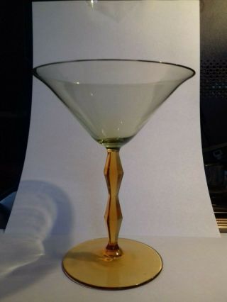 Josef Hoffmann Bamboo Martini Glass Made By Moser In 1922 Art Nouveau / Deco