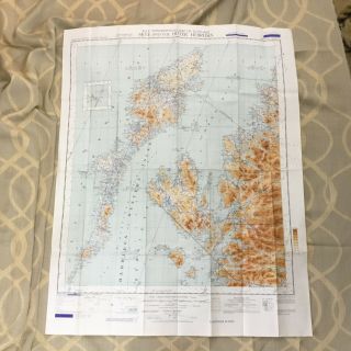 Vintage Military Map Raf British Air Force Isle Of Skye Hebrides Scotland Europe
