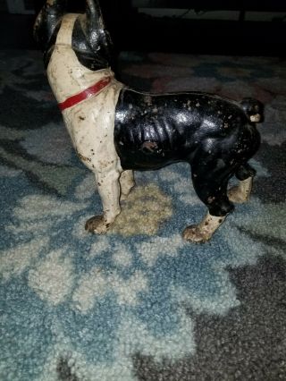 Vintage Hubley Boston Terrier Door Stop - Cast Iron 4