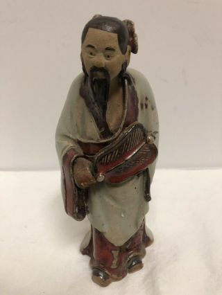 Antique Chinese Mud Man Asian Statue Figurine