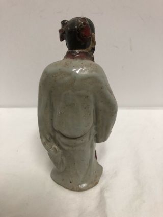 Antique Chinese Mud Man Asian Statue Figurine 3