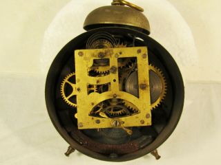 Very Rare Antique “The Globe” Clock From Ansonia Alarm Clock 4