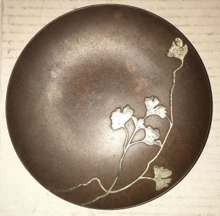Antique Heintz Art Metal Sterling Silver Bronze Plate Tray Arts Crafts 2