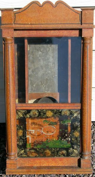 Antique Wooden Weight Driven Clock Case Parts Repair