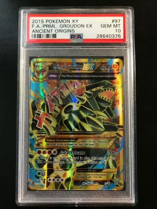 Pokémon Psa 10 Primal Groudon Ex 97/98 - Ancient Origins