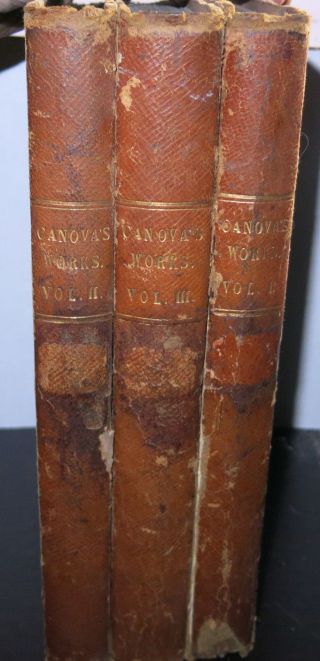 The Of Antonio Canova 1849 3 Vols Flaxman Ancient Art Rome Greece