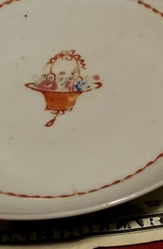 Circa 1800 Chinese Export Porcelain Tea Bowl and Saucer - Floral Decoration 5