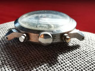 Mulco Chronograph Valjoux 22 Vintage Men ' s Watch for repair Staybrite case 3