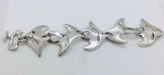 Georg Jensen Denmark Henning Koppel Antique Sterling Silver Amoeba Bracelet 89