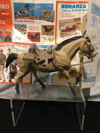 American Character Bonanza Ben Cartwright Figure Horse Buck 1966