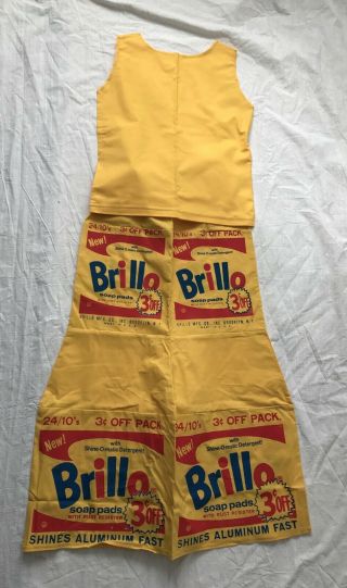 Vintage Screen Print Andy Warhol 60 - 70s Brillo Box Dress 3¢ Off