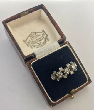 A Fabulous Georgian Rose Cut Diamond Cluster Ring Dated 1819 2