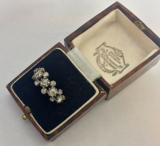 A Fabulous Georgian Rose Cut Diamond Cluster Ring Dated 1819 3