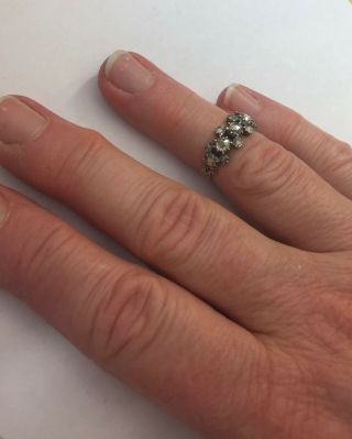 A Fabulous Georgian Rose Cut Diamond Cluster Ring Dated 1819 4