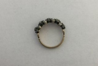A Fabulous Georgian Rose Cut Diamond Cluster Ring Dated 1819 6