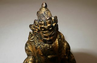 Ming Dynasty Tibetan Gilt Gold Bronze Figure of Yellow Jambhala （Huang Caishen） 6