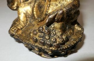 Ming Dynasty Tibetan Gilt Gold Bronze Figure of Yellow Jambhala （Huang Caishen） 8