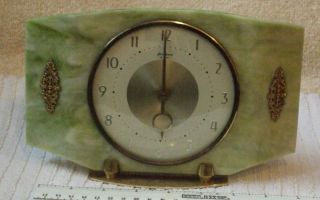 Vintage Bentima Art Deco 8 Day Mantle Clock Made In France - Looks Great