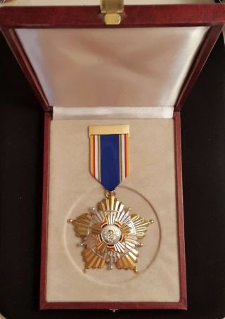 Syria Medal Order - Army 50th Anniversary 90x90mm