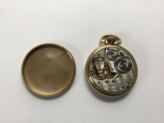 1926 Elgin Pocket Watch,  16s,  15J,  10K Rolled Gold (Missing Crystal) Non - 3