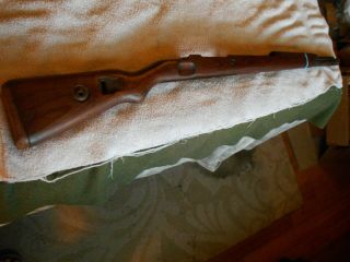 Standard Large Ring K98 8mm Mauser Rifle Cup Butt Stock W Handguard Wood