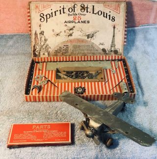 Vintage 1929 Metalcraft " Spirit Of St.  Louis ",  25 Airplane Kits