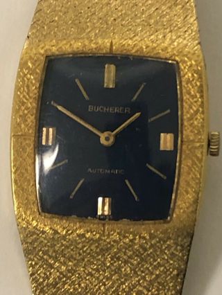 Bucherer Gold Vintage Watch For Men