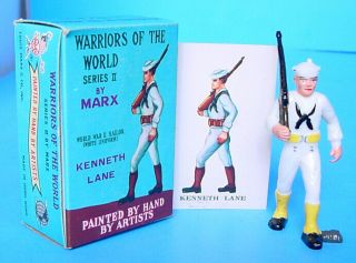 1960s Marx Usa Boxed Warriors Of The World 6 Kenneth Lane Sailor Hand Painted