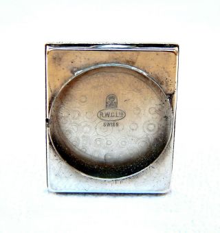 Antique Watch ROLEX Geneve Art Deco 1930c Case Sterling Silver 39mm x 26mm Men 9