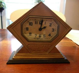 Antique / Vintage Made In U.  S.  A.  Clock Art Deco