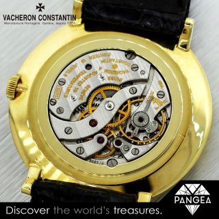 Vintage 1960 ' s Vacheron Constantin Geneve Ref.  6006 18k Yellow Gold 34mm Watch 3