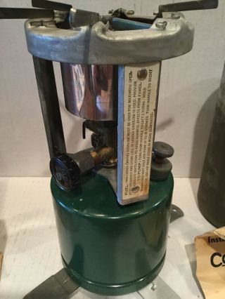 Rare COLEMAN Instant Lighting Stove 520 1940 ' s WWII? Box & Directions 5