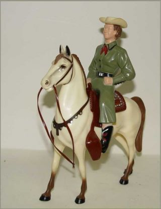 1950’s Hartland Plastic Toy Western Cowboy Dale Evans & Buttermilk Horse