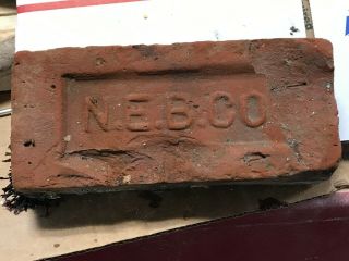 1900 Antique Clay Brick From England Brick Co Of 185 Devonshire Boston Ma
