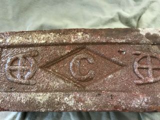 1880 Antique Clay COOK Brick Co of State Farm,  Massachusetts w/ logo Brick Assn 2