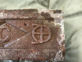 1880 Antique Clay COOK Brick Co of State Farm,  Massachusetts w/ logo Brick Assn 3