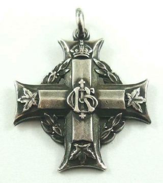 Named World War I Sterling Silver Canadian Memorial Cross Gri - King George V