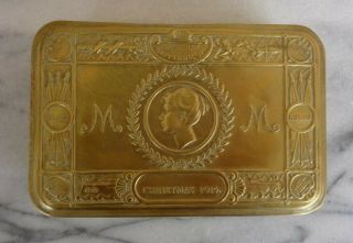 Antique Princess Mary Brass Box Christmas Gift Wwi World War I 1914 - 5 "