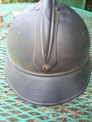 ANTIQUE FRENCH INFANTRY HELMET RF W/ CHIN STRAP AND LINER 4