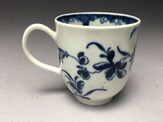 Rare 18c.  Dr.  Wall Period Worcester English Porcelain Strap Handle Tea Cup